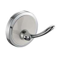 Zinc Alloy & Stainless Steel Round Double Robe Hook for Hanging Clothes