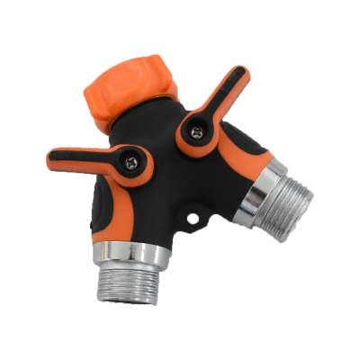 Garden water hose alloy splitter 2 way hose pipe threaded connector