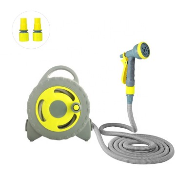 Expandable garden hose reel flexible water hose reel magic snake hose reel set